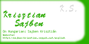 krisztian sajben business card